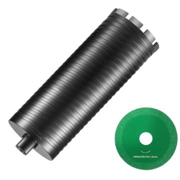 Deimantinė gręžimo karūnėlė, 10,2 cm, centravimo adapteris, 24,1 cm gylis