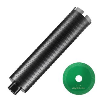 Deimantinė gręžimo karūnėlė 6,3 cm betonui ir plytoms, vidinis sriegis 1,6–11