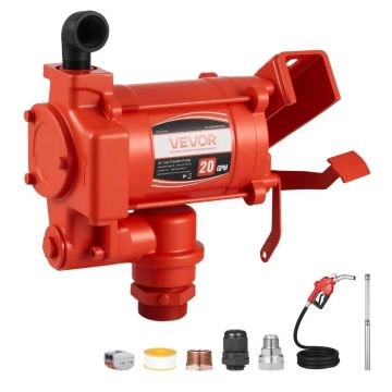 Kuro perpumpavimo elektrinis siurblys 230V, 20 GPM, su išleidimo žarna, benzinui ir dyzelinui