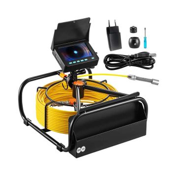 Kanalizacijos apžiūros kamera 30 m, 4,3 colio, LED, IP68, 16 GB