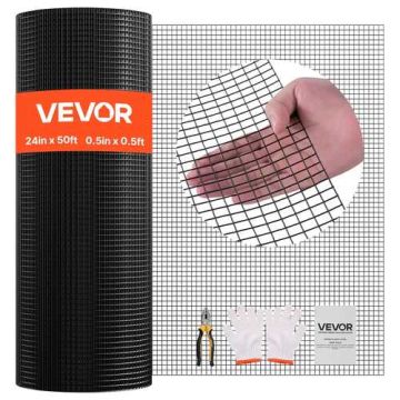 Vinilu dengtas cinkuotas vielos tvoros audinys 61x15,2 m, 1/2 colio