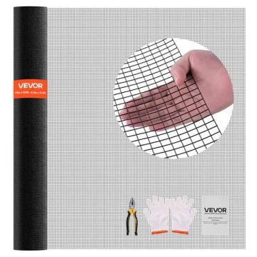 Vinilu dengtas cinkuotas vielos tinklas tvora, 183x30,4 m, 1/2 col.