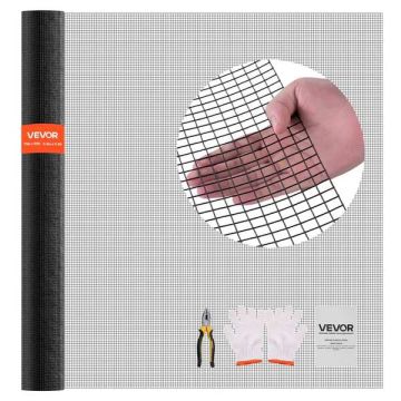 Vinilu dengtas cinkuotas vielos tvoros audinys, 183x15,2 m, tvirtas sodo tinklas