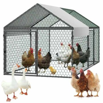 Metalinis vištidės narvas 4-6 vištoms, 1x2x1 m, vandeniui atsparus stogelis, dvigubos durys