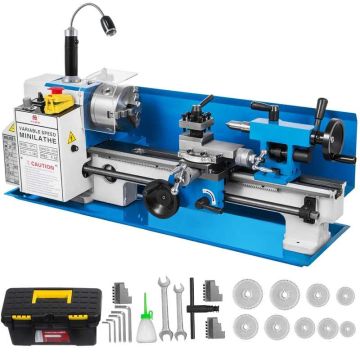 Mini metalo tekinimo staklės 7x14 colių 550 W kintamo greičio