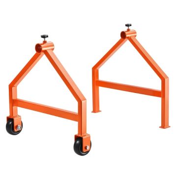 Nešiojamas vielos ritės stovas su ratukais, 100 kg keliamoji galia, iki 759 mm skersmens