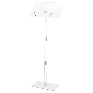 Nešiojamojo kompiuterio akrilinė podiumo tribūna, 1100 mm, reguliuojamas kampas