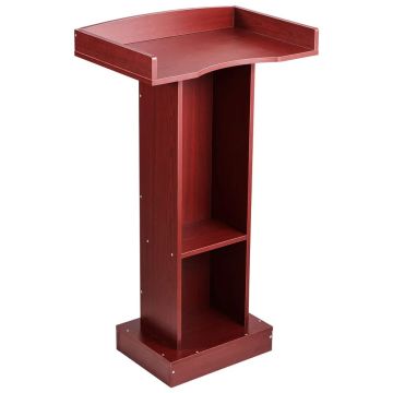 Medinis podiumo stovas 1040 mm su lentyna ir kraštų ribotuvu