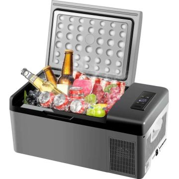 Nešiojamas automobilinis šaldytuvas-šaldiklis, 15 L, 12V/24V, USB, dviejų zonų