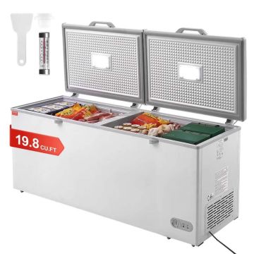 Didelis laisvai pastatomas šaldiklis-skryninė, 561 L, su LED, 6 ratukai