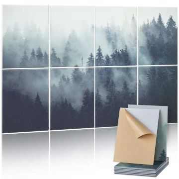 8 vnt. garsui nepralaidžių lipnių sienų plytelių rinkinys 63x23,6x0,4 cm