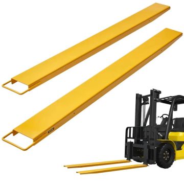 Padėklų šakių prailginimai, 1820x115 mm, anglinis plienas, geltoni (1 pora)