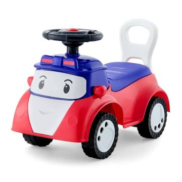 Vaikiškas stumiamas žaislinis automobilis su muzika ir daiktadėže, raudonas, 19–36 mėn.