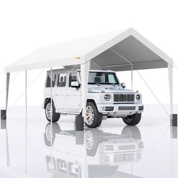 Automobilio stoginė 10x20 pėdų, tentinė palapinė su 8 stulpais, UV atspari