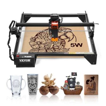 Lazerinis graviravimo ir pjovimo įrenginys, 5 W, 38x40 cm darbo plotas