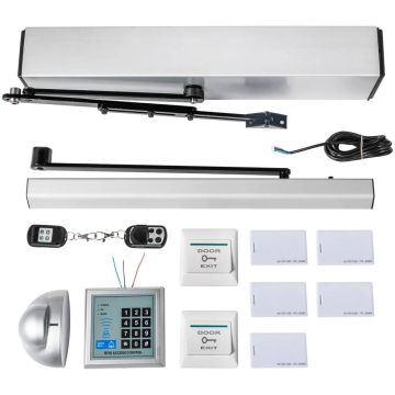 Elektrinis automatinis durų atidarytuvas, 10 kg, 110–240 V, 50 W, 120° aliuminio