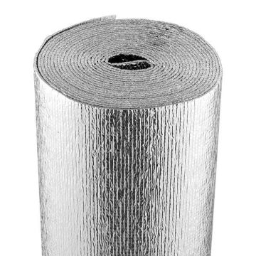 Dvigubas aliuminio folijos putplasčio šilumos izoliacinis ritinėlis, 3,2 mm, 48 col. x 25 pėd.