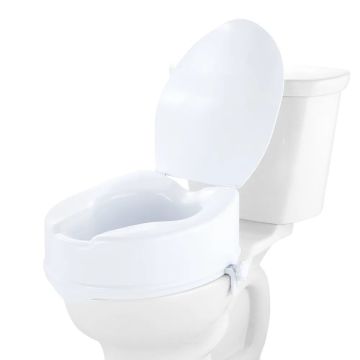 Pakelta klozeto sėdynė 15 cm, universalus fiksavimas, neįgaliesiems
