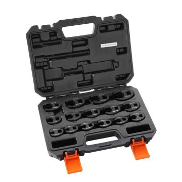 Crowfoot raktų rinkinys 15 dalių, 8–24 mm, CRMO plienas, mechaninei priežiūrai