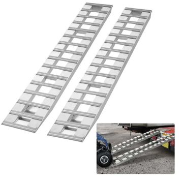 Aliumininės pakrovimo rampos, 2 vnt., 2400x380 mm, 6000 svarų keliamoji galia