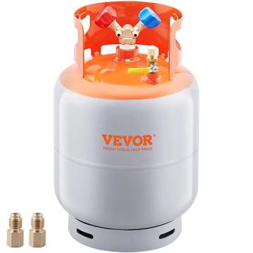 Šaldymo agento surinkimo bakas, 50 svarų, 400 psi, oranžinis-pilkas