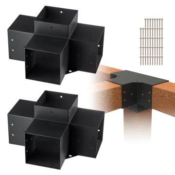 Комплект кронштейнов для перголы 6"x6", 2 шт., 4-сторонние деревянные угловые соединители