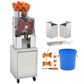Komercinė nerūdijančio plieno apelsinų sulčiaspaudė, 120 W, automatinė