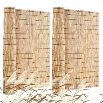 Natūrali nendrinė tvora, 4 x 16,4 pėdų, 2 vnt., balkono ir sodo pertvara