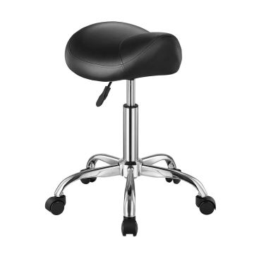 Balno formos ergonomiška kėdė su ratukais, reguliuojama, juoda PU oda
