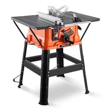 Stalinis pjūklas su stovu, 254 mm, 1800 W, medienos pjovimui