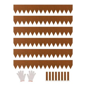 Plieninis sodo kraštovaizdžio apvadas, 40x6 colių, 6 vnt.