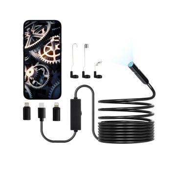 Endoskopinė boroskopo kamera 1920P HD, 8 LED, IP67, 5 m kabelis