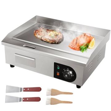 Komercinė elektrinė stalviršio keptuvė, 3000 W, 53,3 cm