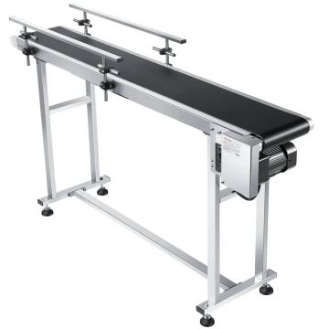 Motorizuotas juostinis konvejeris, 59x7,8 col., nerūdijantis plienas, PVC diržas