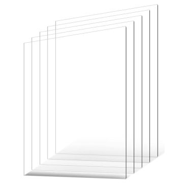 PET pleksiglaso lakštai, 24x36 colių, permatomi, 0,04 col. storio, 5 vnt. paketas