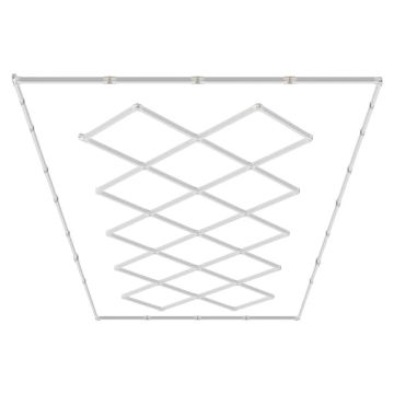 LED garažo lubiniai šviestuvai 88000LM 6500K, kvadratiniai, vėsiai balti