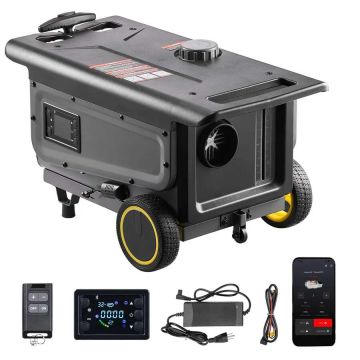 Nešiojamas dyzelinis šildytuvas 8 kW, 12/24 V, su bluetooth ir LCD ekraną