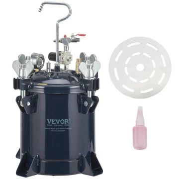 Slėginis purškiamų dažų indas 10 L, 70 PSI, metalinis stovas, sandariklis