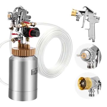 Slėginis dažų purkštuvas 2 L, 2 purškimo pistoletai, 1,8 mm ir 3 mm, 3 m žarnos
