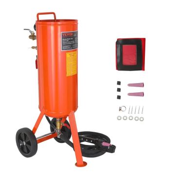 Galingas 37,9 L smėliasrovis, 60–110 PSI, su 2 antgaliais ir 228,6 cm žarna