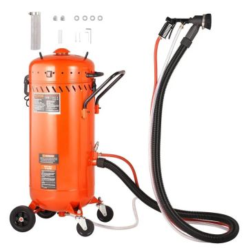 28 galonų vakuuminis smėliasrovis su 1200 W vakuumine sistema, 60–110 PSI