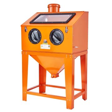 Smėliavimo spinta 90 galonų (340,7 L) su dulkių surinkimo sistema 1,8 galonų (6,8 L)