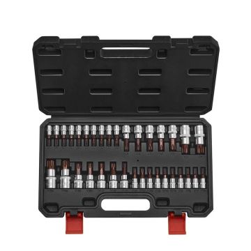 Torx antgalių rinkinys, 34 dalių, S2 ir cr-v plienas, T6-T70, su dėklu