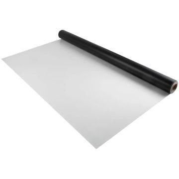 Nešiojama dvipusė šokių grindų aikštelė, 6,6 x 23 pėdų, PVC vinilas, juoda/balta