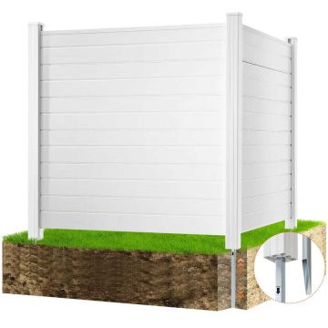 Lauko privatumo vinilo užtvara, 50x50 colių, 2 panelių