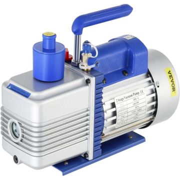 Vakuuminis dviejų pakopų rotacinis siurblys, 10 CFM, 220 V, mėlynas