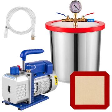 Vakuuminis siurblys 3 CFM 1/4 AG su 13 L vakuumine kamera, ŠVOK šaldymo komplektas