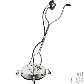 Мойка высокого давления, 4000 PSI, 50,8 см, рама из нержавеющей стали, колеса, 2 насадки.