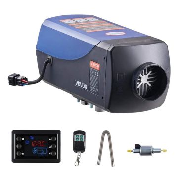 Dyzelinis nešiojamas 8 kW šildytuvas 12–24 V su LCD ir nuotoliniu valdymu