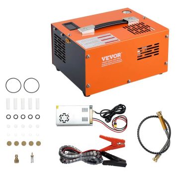 PCP nešiojamas oro kompresorius 4500PSI 30Mpa DC12V AC230V be alyvos